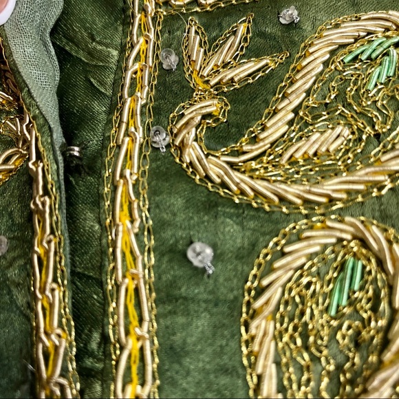 Ethnic Beaded Tunic Blouse Top Corset Back - Picture 5 of 9